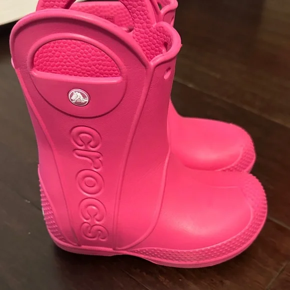 CROCS Kids Fuchsia Rain Boots - Picture 4 of 5
